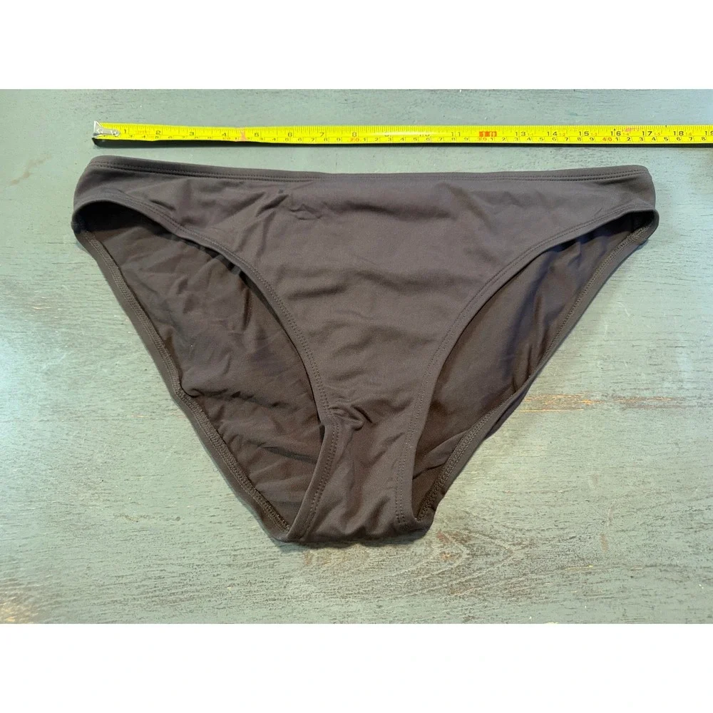 La Blanca Island Goddess Bikini Bottoms Womens Size 14 Black Swim Briefs Hipster